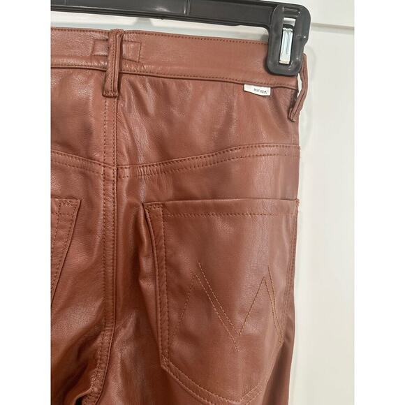 MOTHER Denim High Waisted Rail Skimp Jeans in Friar Brown - Picture 7 of 12